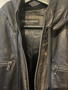 Dolce Gabbana Leather Jacket ital. 50 (S-M)