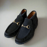 Gucci Horsebit Boots / Slipper Suede Leather Black 40