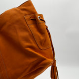 Prada Orange Leather Hand Bag