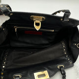 Valentino Garavani Rockstud Trapeze Tote Bag Black