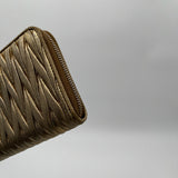 Miu Miu Matelasse Leather Zippy Wallet