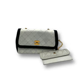 Chanel Two-Tone Flap Bag with Pouch