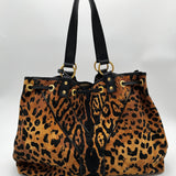 Yves Saint Laurent YSL Leopard Shopper Shoulder Bag