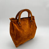 Prada Suede Top Handle Handbag