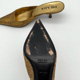 Prada Kitten Heels gold 38 1/2