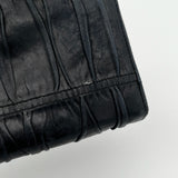 Prada Gaufre Leather Zippy Wallet Black