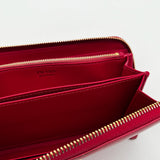 Prada Saffiano Leather Zippy Wallet red