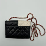 Chanel Lambskin Quilted Colorblock Mini Crossbody Bag