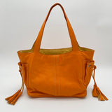 Prada Orange Leather Hand Bag