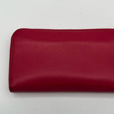 Prada Saffiano Leather Zippy Wallet red