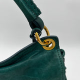 Miu Miu Leather Matelasse Shoulder Bag Turquoise