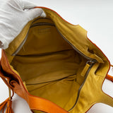 Prada Orange Leather Hand Bag