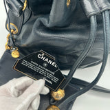 Chanel CC Lambskin Drawstring Bag