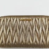 Miu Miu Matelasse Leather Zippy Wallet