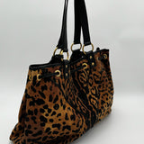 Yves Saint Laurent YSL Leopard Shopper Shoulder Bag