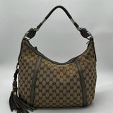 Gucci Monogram Horsebit Hobo Bag
