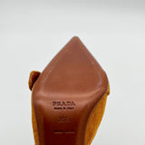 Prada Spring 2002 Suede Mules Cognac 38 1/2