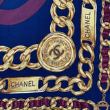 Chanel Silk Scarf Navy