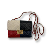 Chanel Lambskin Quilted Colorblock Mini Crossbody Bag