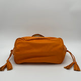 Prada Orange Leather Hand Bag