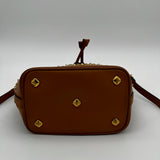 MCM Visetos Studded Drawstring Bucket Bag