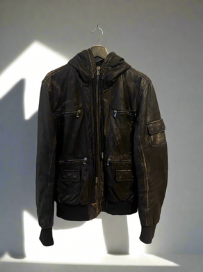 Dolce Gabbana Leather Jacket ital. 50 (S-M)