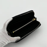 Prada Gaufre Leather Zippy Wallet Black