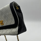 Chanel Two-Tone Flap Bag with Pouch