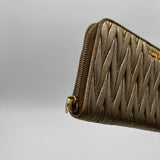 Miu Miu Matelasse Leather Zippy Wallet