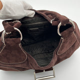 Prada Scamosciato Suede Buckle Bag