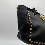 Valentino Garavani Rockstud Trapeze Tote Bag Black